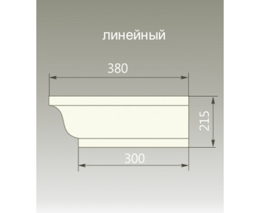 Карниз фасадный бетонный ФД-К.2, цвет темно-коричневый