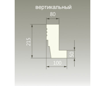 Наличник бетонный вертикальный ФД-НАЛ.1В, цвет красный-кирпич