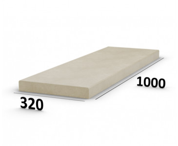 Парапетная крышка из бетона НЭ-НК.320.1000.1, цвет персиковый